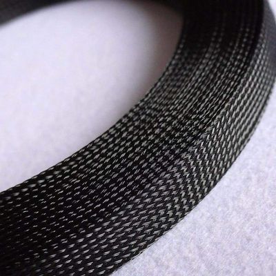25mm Black Expandable Braided PET Mix Color 3 Weave Sleeving Cable x 3M (3 Meters, Black)