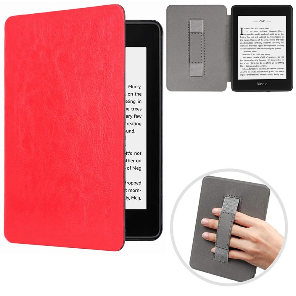 Artyond Case for Kindle Paperwhite 2018, Slim Protective PU Leather Folio Cover with Auto Sleep/Wake Smart Case for Kindle Paperwhite 10th Generation 2018 Released Model: PQ94WIF, Red