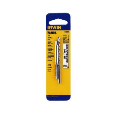Irwin TAP + Drill BIT 10-24 NC + #25