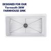 Nantucket Sinks BG-YM36 Sink Protector  Stainless Steel Bottom Grid for Yarmouth-36W Farmhouse Kitchen Sink, Chrome Finish, Protective Non-Slip Rubber Feet & Bumpers view 3