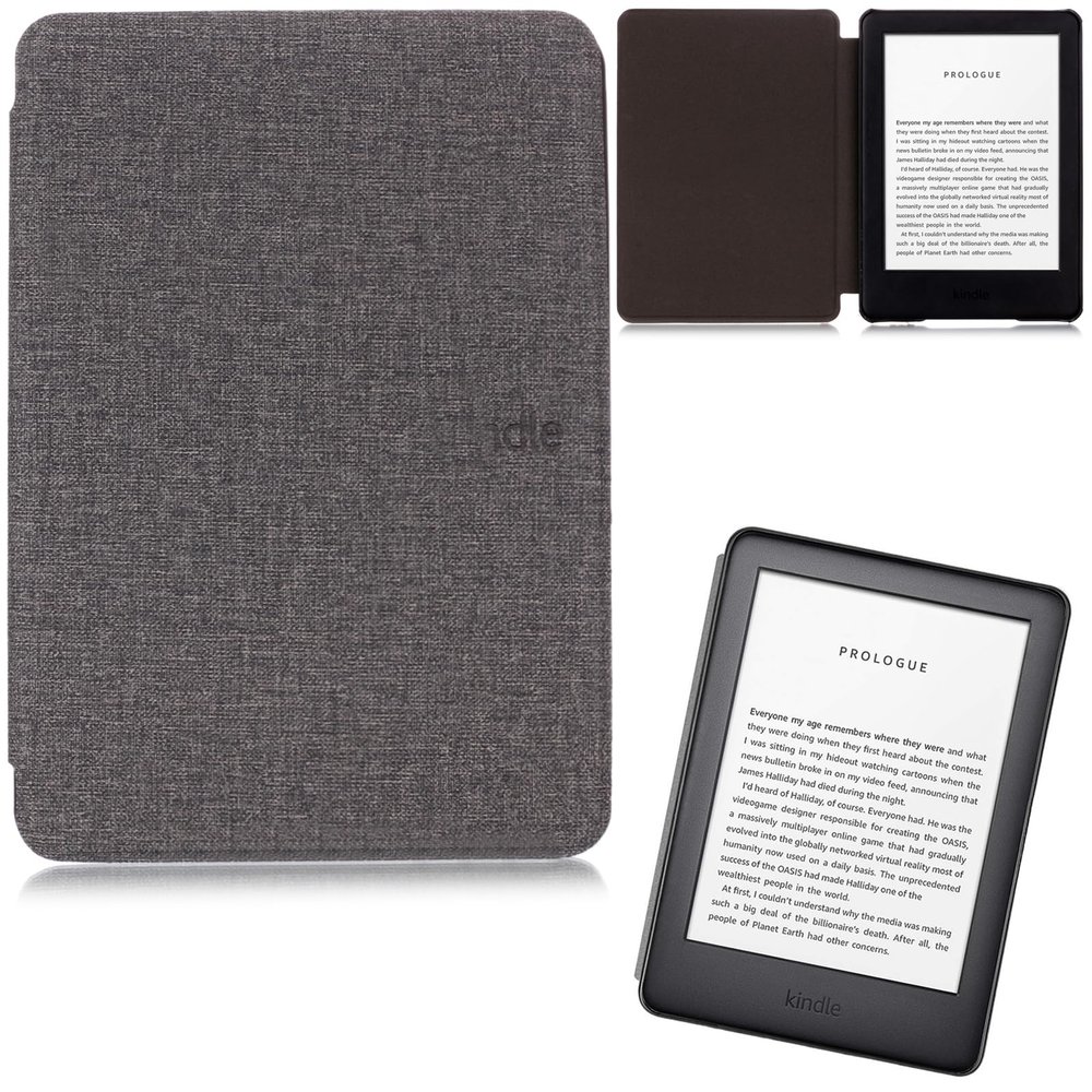 Artyond Case for New Kindle 2019, Ultra Lightweight Premium PU Leather Protective Cover with Auto Sleep/Wake Slim Smart Case for All-New Kindle (10th Generation, 2019 Release) (Gray)