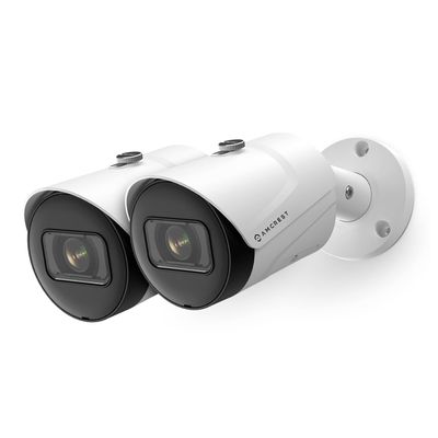 Amcrest 2-Pack UltraHD 4K (8MP) Bullet POE IP Camera, 3840x2160, 98ft NightVision, IP67 Weatherproof, 125 FOV, Supports up to 256GB MicroSD Recording, White (2PACK-IP8M-2496EW-AI-V3)