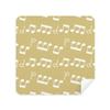 White Music Notes Light Yellow Cleaning Cloth Screen Cleaner Suede Fabric 2pcs view 1