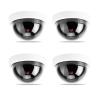 4pcs Dome Simulation Camera Fake CCTV Dummy with Flashing Led Light for Homes & Business Powered by 2"AA Batteries (White) view 1