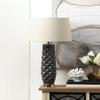 Nikki Chu Home Modern Decorative 17.00" L x 17.00" W x 26.00" H Tao Charcoal Prism Table Lamp view 3