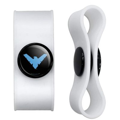 GRAPHICS & MORE Batman Nightwing Logo Headphone Earbud Cord Wrap - Charging Cable Manager - Wire Organizer Set of 2 - White