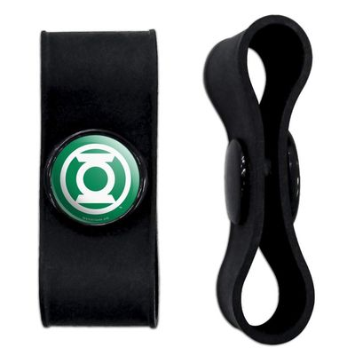 GRAPHICS & MORE Green Lantern White Logo Headphone Earbud Cord Wrap - Charging Cable Manager - Wire Organizer Set of 2