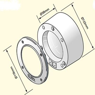 ELBEX EMB9R White UNBREAKABALL Camera Round Surface Mount