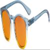 Eyekepper Ladies Blue Light Blocking Reading Glasses with Orange Tinted Filter Lens - Night Sleep Computer Readers Women - Blue-Yellow Frame +1.25 view 1