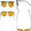 Eyekepper Ladies Blue Light Blocking Reading Glasses with Orange Tinted Filter Lens - Night Sleep Computer Readers Women - Blue-Yellow Frame +1.25 view 3