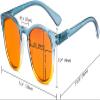 Eyekepper Ladies Blue Light Blocking Reading Glasses with Orange Tinted Filter Lens - Night Sleep Computer Readers Women - Blue-Yellow Frame +1.25 view 4