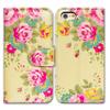 Bcov Case for iPod Touch 7/iPod Touch 6,Bcov Pink Flower Yellow Wallet Flip Leather Cover Case with Credit Card ID Card Slot Holder Kickstand for iPod Touch 7/6/5 view 1