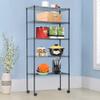 Bigacc 5 Tier Wire Shelving Unit Rack NSF Heavy Duty Height Adjustable Storage Shelf Metal Shelving with Wheels/Feet Levelers Garage Kitchen Office Commercial Shelving - Black - 30x14x60 view 1
