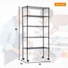 Bigacc 5 Tier Wire Shelving Unit Rack NSF Heavy Duty Height Adjustable Storage Shelf Metal Shelving with Wheels/Feet Levelers Garage Kitchen Office Commercial Shelving - Black - 30x14x60 view 2
