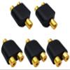 AAOTOKK RCA Y Splitter Adapter,Gold-Plated1RCA Female to 2 RCA Female Jack Audio Video Y Splitter Adapters Connector for Audio Video AV TV Cable Convert (5 Pack F/F) view 1