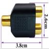 AAOTOKK RCA Y Splitter Adapter,Gold-Plated1RCA Female to 2 RCA Female Jack Audio Video Y Splitter Adapters Connector for Audio Video AV TV Cable Convert (5 Pack F/F) view 2