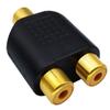 AAOTOKK RCA Y Splitter Adapter,Gold-Plated1RCA Female to 2 RCA Female Jack Audio Video Y Splitter Adapters Connector for Audio Video AV TV Cable Convert (5 Pack F/F) view 4