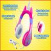 Unicorn Kids Headphones, Adjustable Headband, Stereo Sound, 3.5Mm Jack, Wired Headphones for Kids, Tangle-Free, Volume Control, Foldable, Childrens Earphones for School, Home, Travel view 3