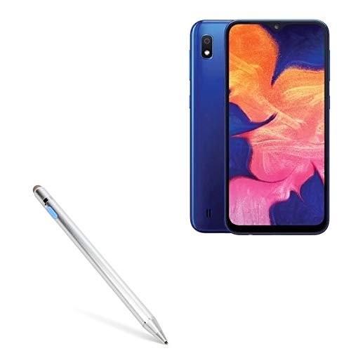 BoxWave Stylus Pen Compatible with Samsung Galaxy A10e - AccuPoint Active Stylus, Electronic Stylus with Ultra Fine Tip - Metallic Silver