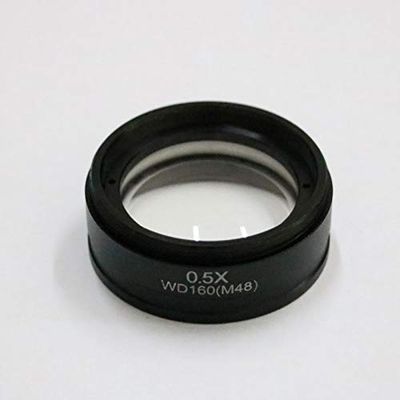 Mercury_Group, 0.5X Mounting Thread M48 M42 M50 WD165mm Extender Lens Auxiliary Objective Lens for Bionocular Trinocular Stereo Microscope - (Color:1PC 0.5X 50mm)