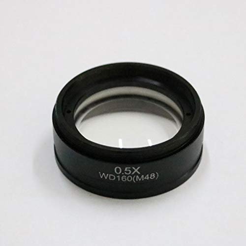 Mercury_Group, 0.5X Mounting Thread M48 M42 M50 WD165mm Extender Lens Auxiliary Objective Lens for Bionocular Trinocular Stereo Microscope - (Color:1PC 0.5X 50mm)