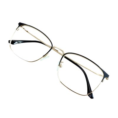 VisionGlobal Blue Light Blocking Glasses for Computer Reading or Gaming, UV 400 Anti Glare Lenses Help Reduce Eye Strain and Fatigue, Men and Women Frame (3147_Gold Black(c7), 0.00 No Magnification)