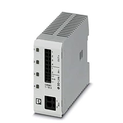 PHOENIX CONTACT CBMC E4 24DC/1-10A IOL (2910411) MULTI-CHANNEL ELECTRONIC CIRCUIT BREAKER, FOR INSTALLATION ON DIN RAILS., FOR PROTECTING FOUR LOADS AT 24VDC IN THE EVENT OF OVERLOAD AND SHORT CIRCUIT
