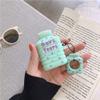 SGVAHY Cute Case for Airpods 1&2, Creative Bottle Mini Case Kawaii Fun Cool Soft Silicone Skin with Keychain Wireless Charging Box Airpods 1 & 2 (Bottle Green) view 2