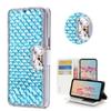 STENES Bling Wallet Phone Case Compatible with iPod Touch 5th/6th/7th - Stylish - 3D Handmade Lattice Bowknot Design Leather Cover with Screen Protector & Cable Protector - Light Blue view 2