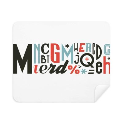Stylish Alphabets Quote Handwrite Cleaning Cloth Screen Cleaner 2pcs Suede Fabric