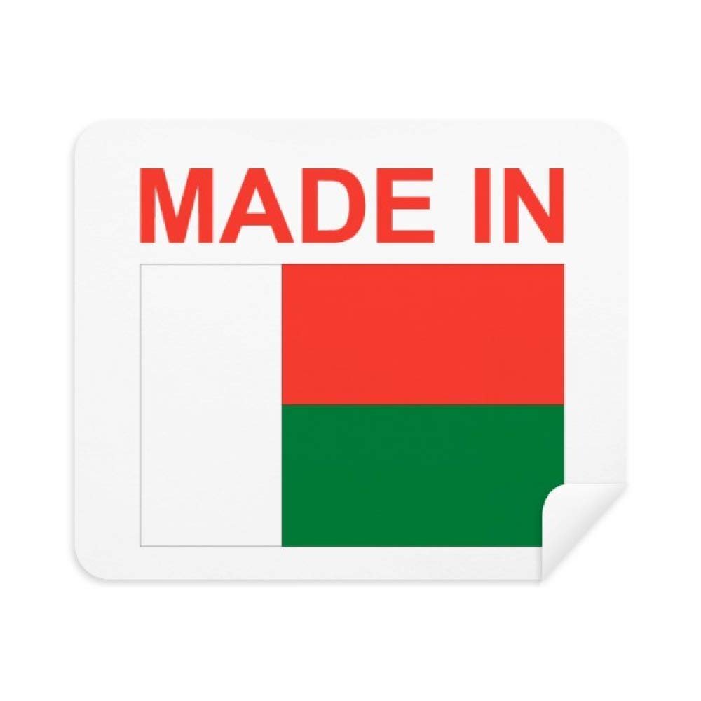 Made in Madagascar Country Love Phone Screen Cleaner Glasses Cleaning Cloth 2pcs Suede Fabric