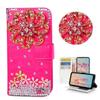 STENES Bling Wallet Phone Case Compatible with iPod Touch 5th/6th/7th - Stylish - 3D Handmade Luxury Flowers Floral Design Leather Cover with Screen Protector & Cable Protector - Hot Pink view 2