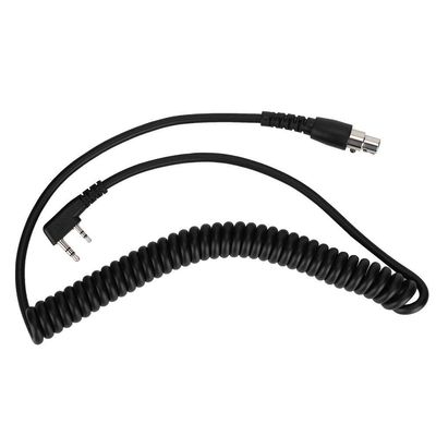 2-Pin to 5-Pin Coil Cord for Two Way Radios/Headsets,5-pin Industrial Standard Connector to K1 Radio Connector for for HYT for for