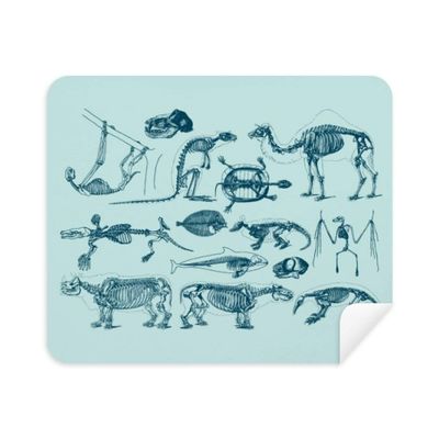Animal Bone Sketch Illustrations Phone Screen Cleaner Glasses Cleaning Cloth 2pcs Suede Fabric