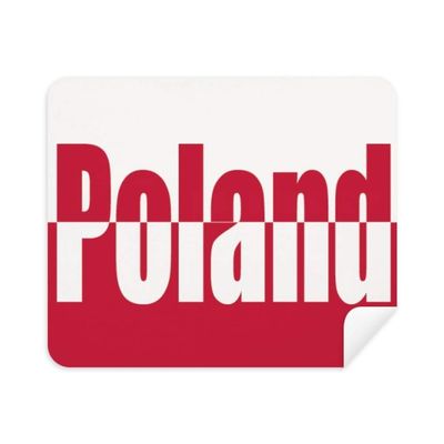 Poland Country Flag Name Phone Screen Cleaner Glasses Cleaning Cloth 2pcs Suede Fabric