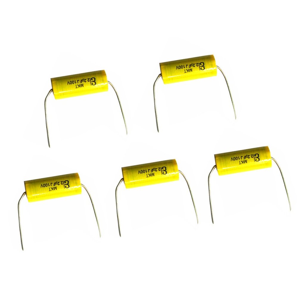 SDENSHI 5 Pieces 2.2UF 100V Speaker Frequency Capacitor Divider Crossover
