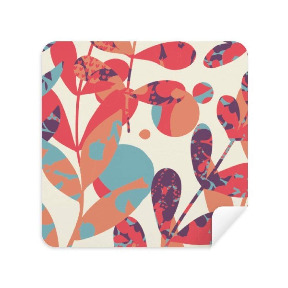Autumnal Leaves Flower Plant Paint Glasses Cleaning Cloth Phone Screen Cleaner Suede Fabric 2pcs