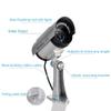 F FINDERS&CO Solar Powered Fake Security Camera, Bullet Dummy Surveillance System with Realistic Red Flashing Lights and Warning Sticker Indoor Outdoor (1, Silver) view 3