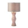 Nikki Chu Home Modern Decorative 15.00" L x 15.00" W x 28.00" H Gable Pink Ridges Table Lamp view 2