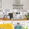 Adhesive Tile Stickers 20 x 20 cm  Self-Adhesive Cement Tiles  Wall Decoration Tile Stickers for Bathroom and Kitchen  Adhesive Cement Tiles  60 Pieces view 1