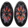 KICKER Pair 45KM84L 8" 600 Watt Marine Boat Waterproof Speakers w/LED's KM8 Bundle with (2) Rockville RockNRide 3" Powered Bluetooth Metal Motorcycle Handlebar Speakers view 4