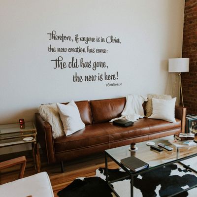 2 Corinthians Scripture Decal for Bedrooms - A New Creation - 2 Corinthians 5:17 q14