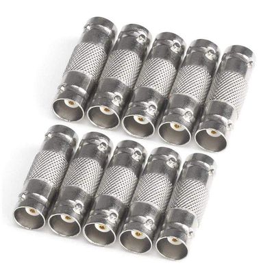 Clear View-IC Realtime BNC Female to BNC Female Connector (Pack of 10) - Audio/Video Coaxial Coupler for Seamless Signal Transmission
