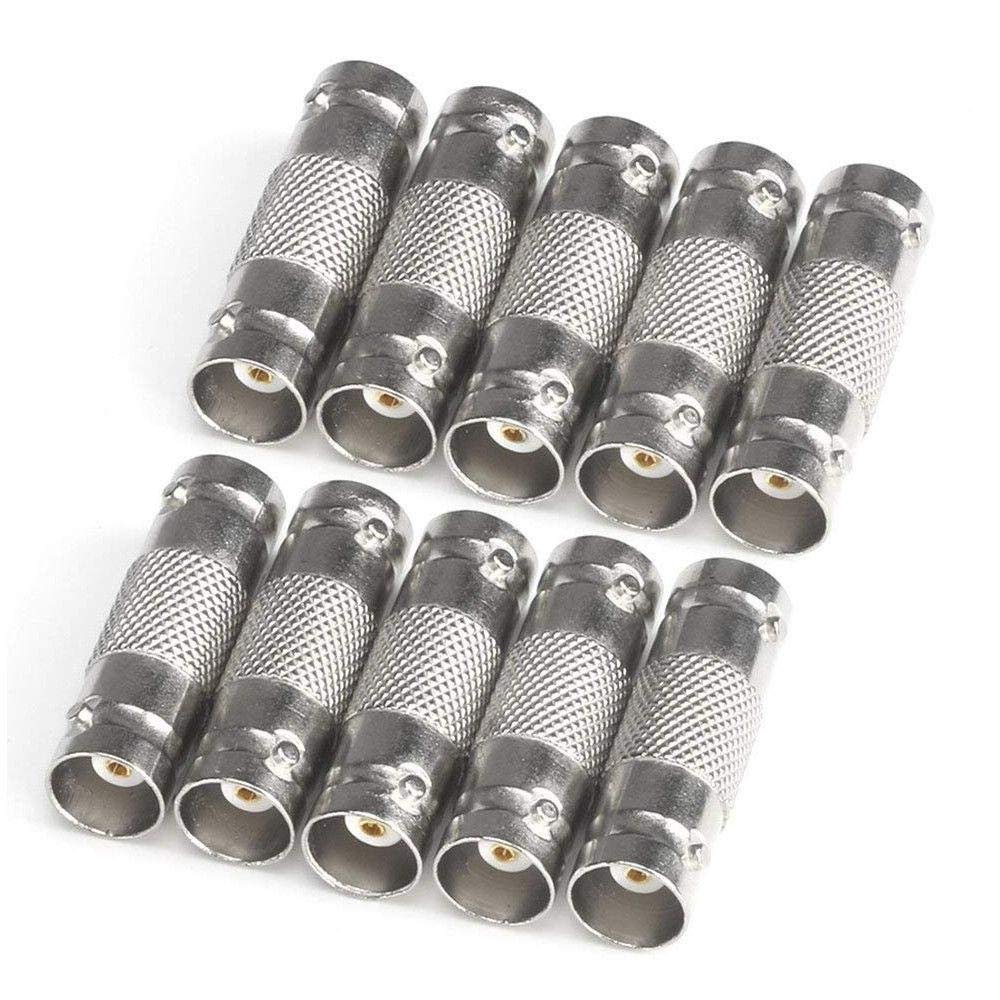 Clear View-IC Realtime BNC Female to BNC Female Connector (Pack of 10) - Audio/Video Coaxial Coupler for Seamless Signal Transmission