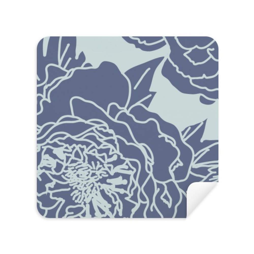 Peony Abstract Plants Art Pattern Glasses Cleaning Cloth Phone Screen Cleaner Suede Fabric 2pcs