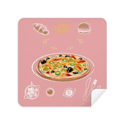 Assorted Italy Tomato Foods Pizza Glasses Cleaning Cloth Phone Screen Cleaner Suede Fabric 2pcs