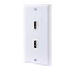TENINYU Dual HDMI Wall Plate, HDMI Socket Plug Insert Jack Outlet Panel Mount Support 4K 60Hz HDR 1080P 3D Ethernet Built in High Speed Cable Extension Coupler for Projector & Home Theater (2 Port) view 2