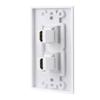 TENINYU Dual HDMI Wall Plate, HDMI Socket Plug Insert Jack Outlet Panel Mount Support 4K 60Hz HDR 1080P 3D Ethernet Built in High Speed Cable Extension Coupler for Projector & Home Theater (2 Port) view 4