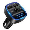 LENCENT FM Transmitter, Bluetooth FM Transmitter Wireless Radio Adapter Car Kit with Dual USB Charging, Audio Receiver Car Charger MP3 Player, Support Hands-Free Calling, TF Card & USB Disk view 1