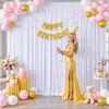 10ft x 7ft White Backdrop Curtain for Parties Wedding White Wrinkle Free Backdrop Drapes Panels for Baby Shower Gender Reveal Birthday Photo Photography Polyester Fabric Background Decoration view 2
